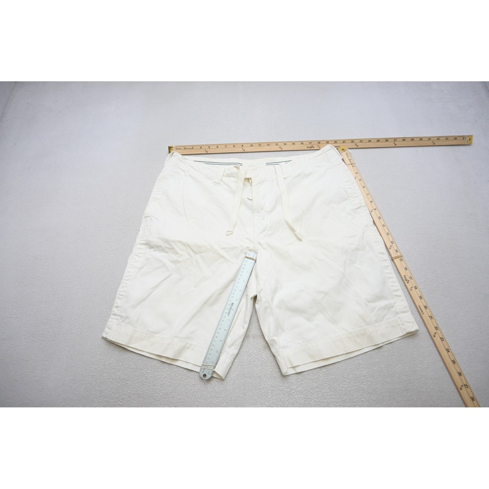 Polo Ralph Lauren Chino Shorts Mens‎ 38 Cream Drawstring Cotton Excellent
